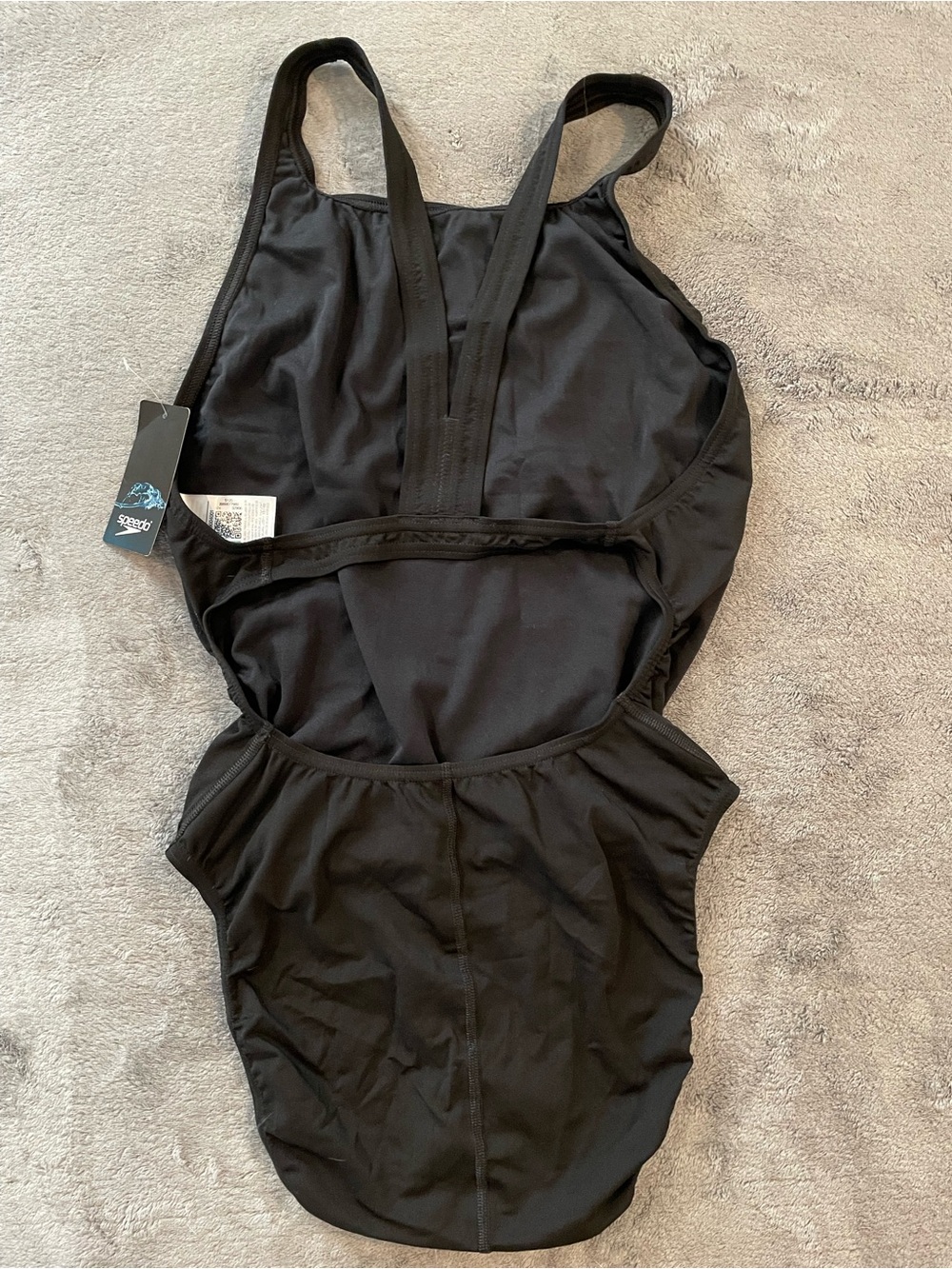 Speedo Endurance+ One Piece Swimsuit Women’s US Size 16/42 Black Racerback - Picture 3 of 11